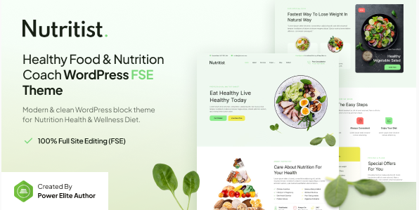 Nutritist – Healthy Food & Nutrition Coach Theme