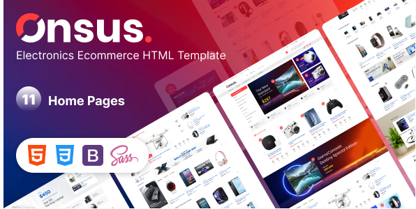 Onsus - Electronics E-commerce HTML Template