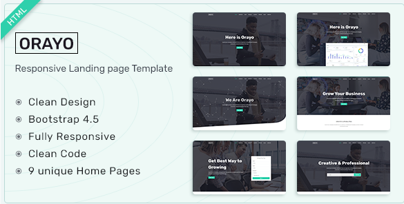Orayo – Responsive Bootstrap 4 Landing Page Templa