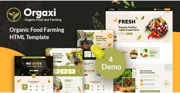 Orgaxi - Organic Food Farming & Shop HTML Template