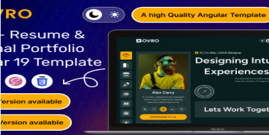 Ovro – Angular 19 Resume & Personal Portfolio