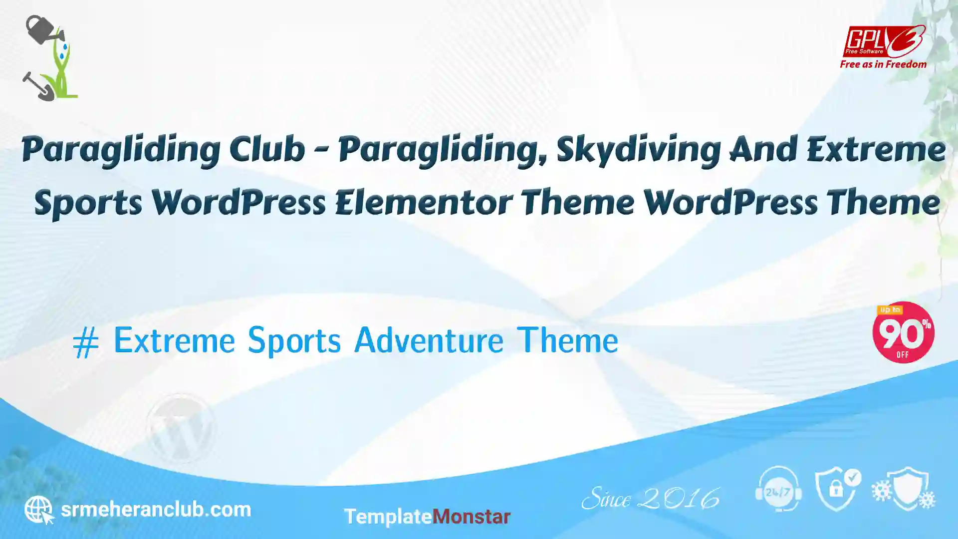 Paragliding Club – Paragliding, Skydiving And Extreme Sports WordPress Elementor Theme WordPress Theme — Theme by Templatemonster