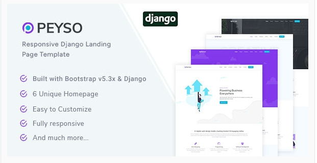 Peyso – Django Landing & Startup Page Template