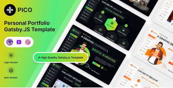 Pico - Gatsby.JS Personal Portfolio Template