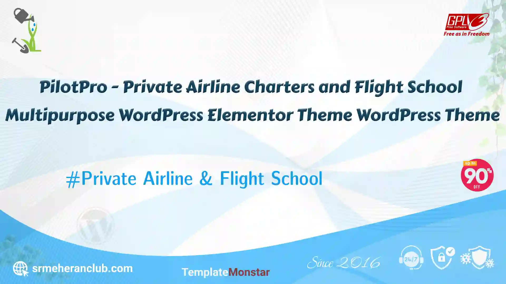 PilotPro – Private Airline Charters and Flight School Multipurpose WordPress Elementor Theme WordPress Theme — Theme by Templatemonster