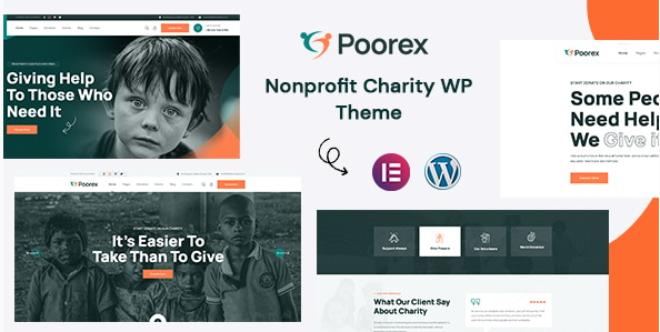 Poorex - Nonprofit Charity WordPress Theme