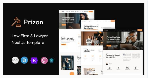Prizon | Law Firm & Lawyer React Next Js Template