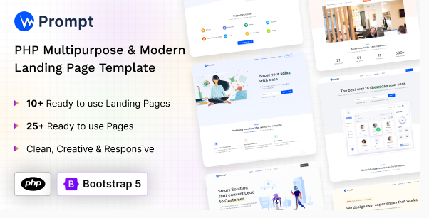 Prompt - PHP Modern & Multipurpose Landing Page