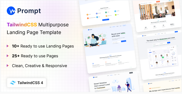 Prompt - Tailwind CSS 4x Multipurpose Landing