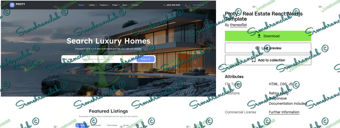 Proty Real Estate React Next.js Template Free Download