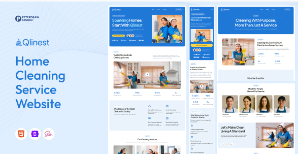 Qlinest - Home Cleaning Service Website HTML