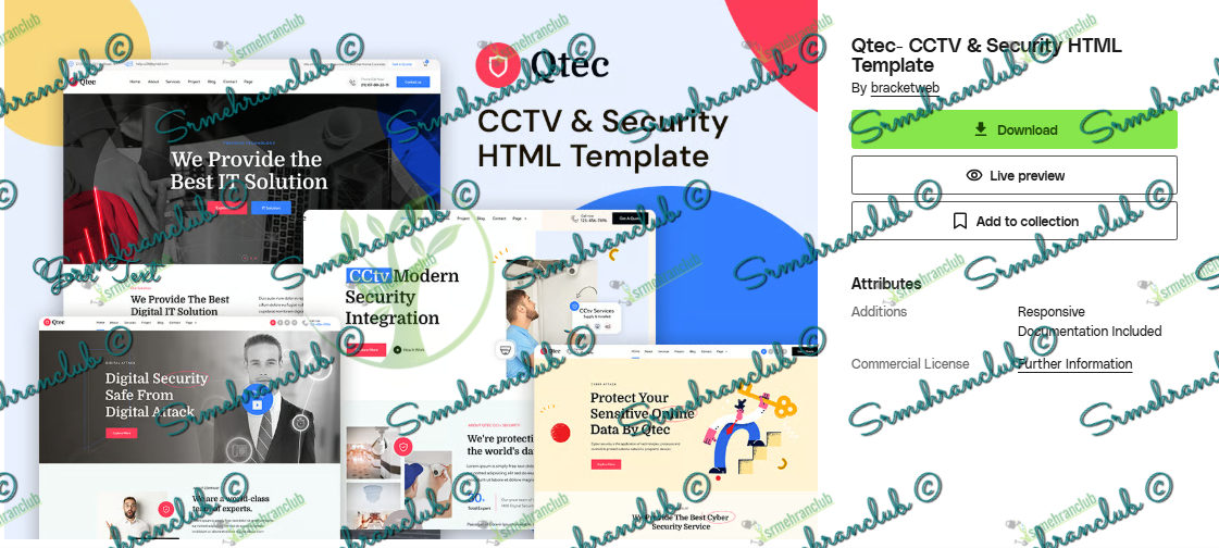 Qtec CCTV & Security HTML Template Free Download