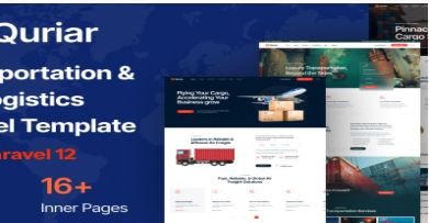 Quriar Logistics, Transportation Laravel Template
