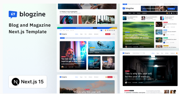 React NextJS Modern News & Magazine
