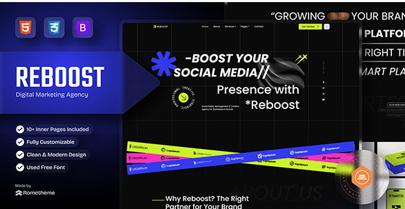 Reboost - Digital Marketing Agency HTML Template