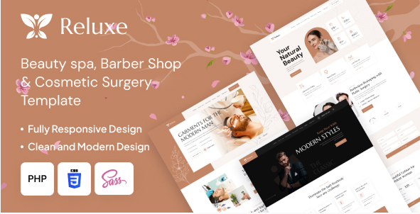 Reluxe – Elegant Spa & Barber PHP Website Template
