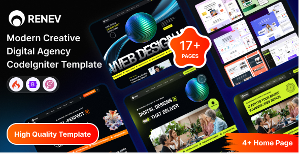 Renev - Modern Creative Digital Agency CodeIgniter