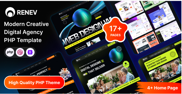 Renev Modern Creative Digital Agency PHP Template