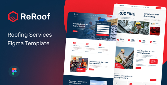 Reroof - Roofing Services Figma Template