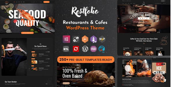 Restfolio - Restaurants & Cafes WordPress Theme