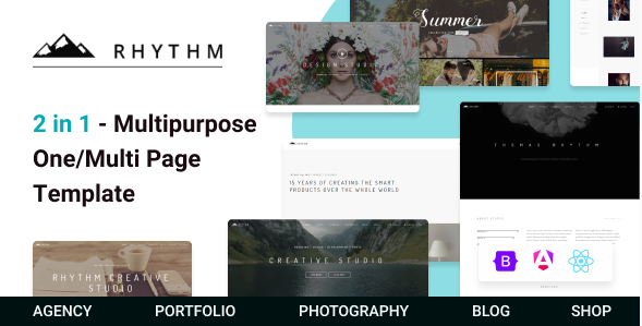 Rhythm - React Angular Multipurpose One/Multi Page