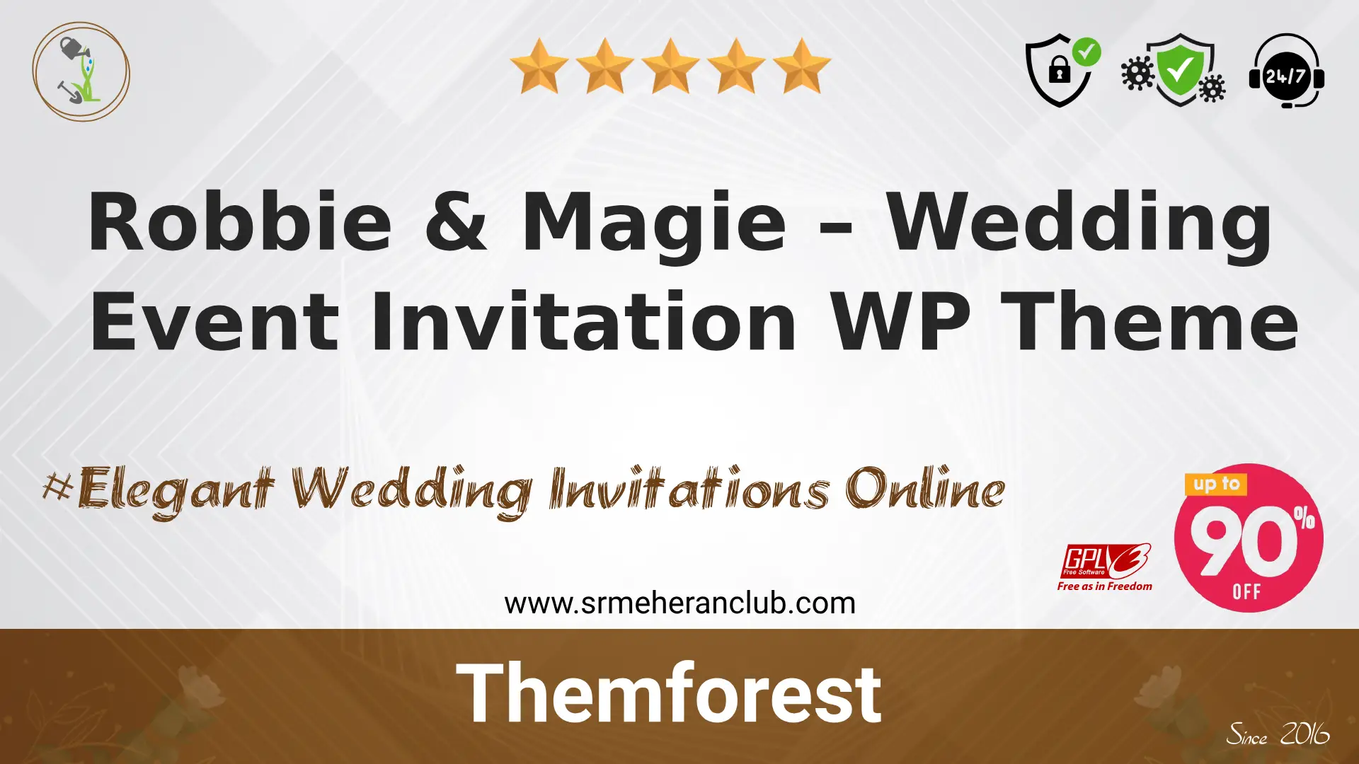 Robbie & Magie – Wedding Event Invitation WP Theme