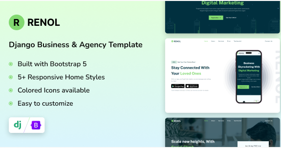 Ronel - Django Landing Page Templates