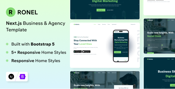 Ronel - Next.js 15 Landing Page Templates