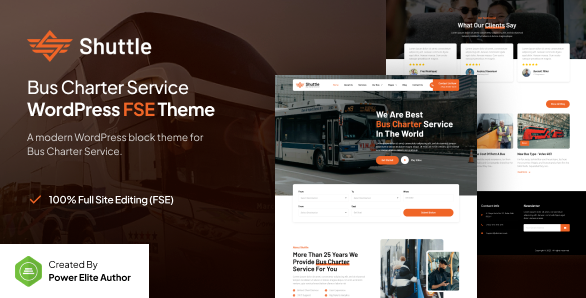 Shuttle – Bus Charter Service FSE WordPress Theme