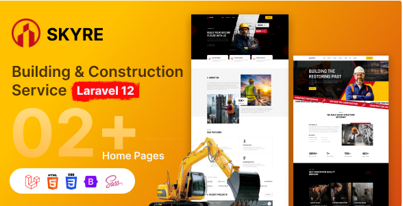 Skyre - Building and Construction Laravel Template