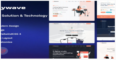 Skywave - Laravel Technology Tailwind CSS Template