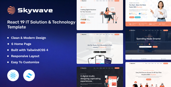 Skywave - React Solution Technology TailwindCSS 4