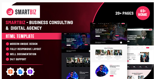Smartbiz - Business & Digital Agency HTML Template