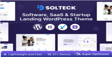 SolTeck - Software, Startup & SaaS Landing WordPress Theme
