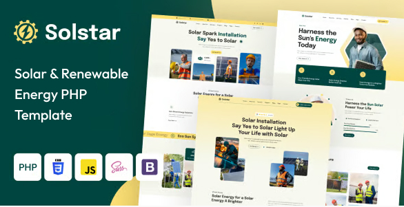 Solstar - Solar & Renewable Energy PHP Template