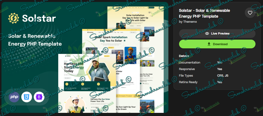Solstar Solar Solstar solar & renewable energy PHP template free download