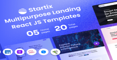 Startix - Multipurpose SaaS Landing React Template
