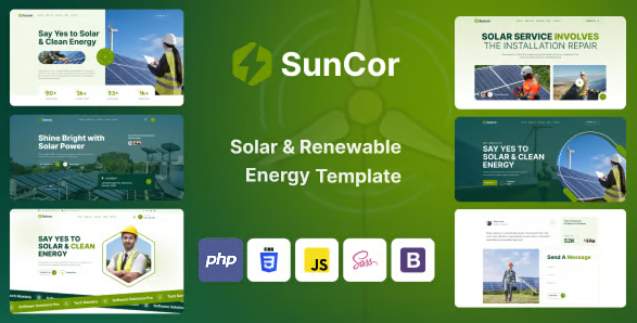Suncor - Solar & Renewable Energy PHP Template