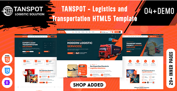 Tanspot - Logistics HTML5 Template