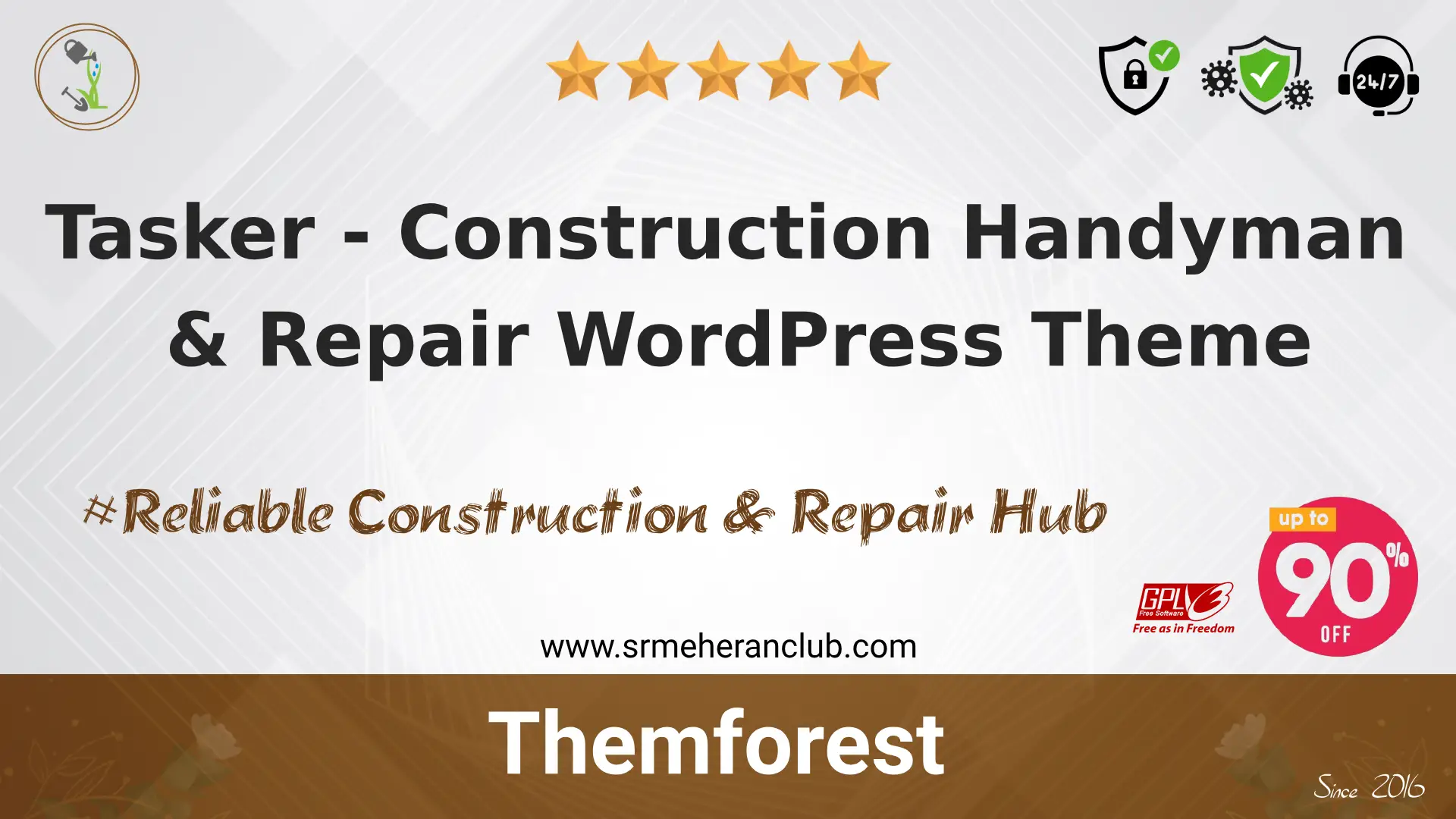 Tasker – Construction Handyman & Repair WordPress Theme — Theme by Themeforest