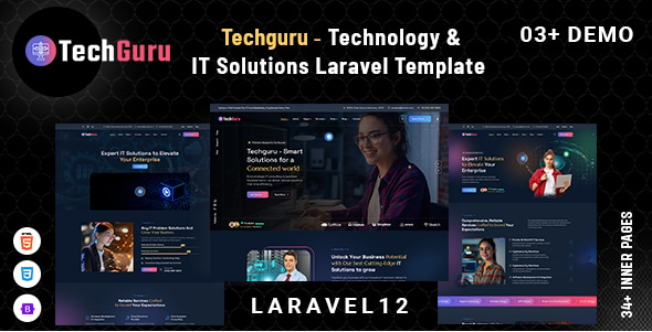 Techguru - Tech & IT Solutions Laravel Template