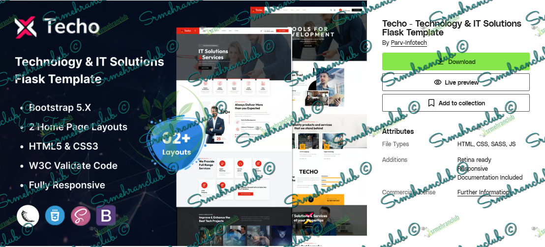 Techo Flask Template – Technology & IT Solutions Free Download