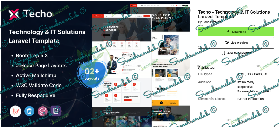 Techo Technology & IT Solutions Laravel Template Free Download