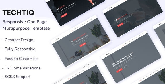 Techtiq – Responsive One-Page Bootstrap 5 Template