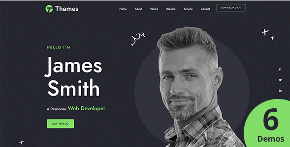 Thames - Personal Portfolio WordPress Theme