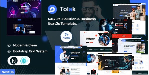 Tolak - IT Solution & Business React Next Template