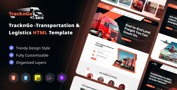 TracknGo -Transportation & Logistics Html Template