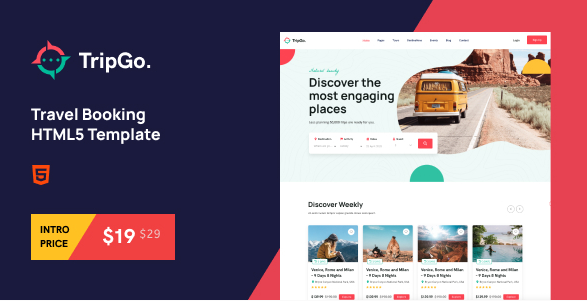 Travel Booking HTML5 Template - Tripgo