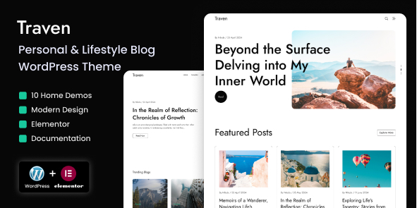 Traven - Personal & Lifestyle Blog WordPress Theme