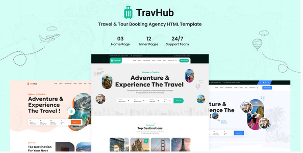 Travhub – Tour & Travel Booking HTML Template
